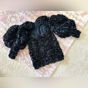 Black Fun Feather Dress! Only worn Once!